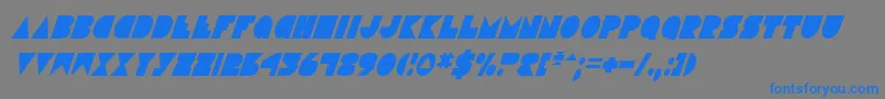 DiscoDeckCondensedItalic Font – Blue Fonts on Gray Background