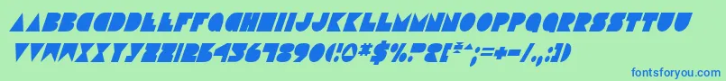 fuente DiscoDeckCondensedItalic – Fuentes Azules Sobre Fondo Verde