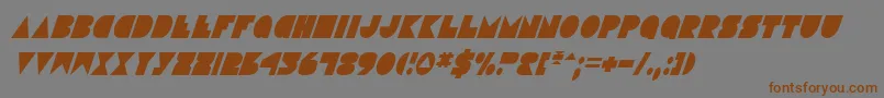 DiscoDeckCondensedItalic Font – Brown Fonts on Gray Background