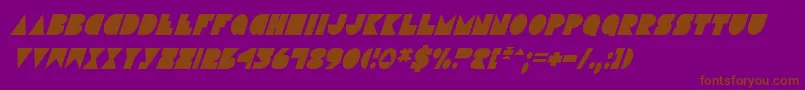 DiscoDeckCondensedItalic Font – Brown Fonts on Purple Background