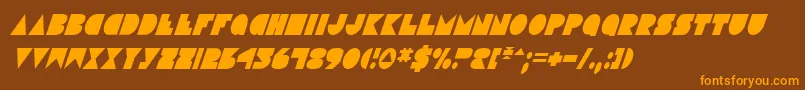 DiscoDeckCondensedItalic Font – Orange Fonts on Brown Background