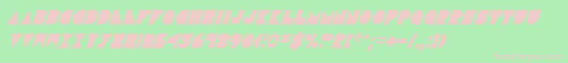 DiscoDeckCondensedItalic Font – Pink Fonts on Green Background