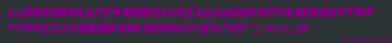 DiscoDeckCondensedItalic Font – Purple Fonts on Black Background