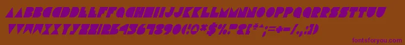 Police DiscoDeckCondensedItalic – polices violettes sur fond brun