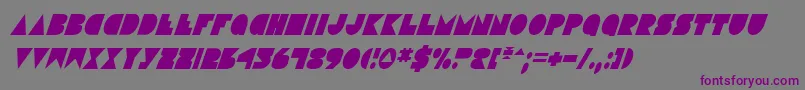 Police DiscoDeckCondensedItalic – polices violettes sur fond gris
