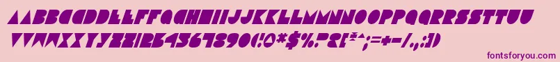 Police DiscoDeckCondensedItalic – polices violettes sur fond rose