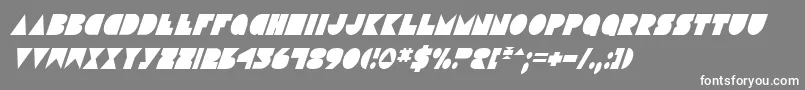 DiscoDeckCondensedItalic Font – White Fonts on Gray Background