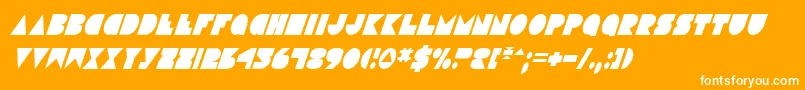 DiscoDeckCondensedItalic Font – White Fonts on Orange Background