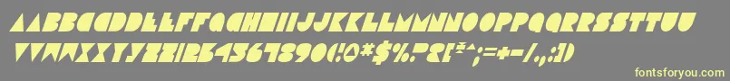 DiscoDeckCondensedItalic Font – Yellow Fonts on Gray Background