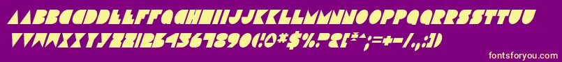 DiscoDeckCondensedItalic Font – Yellow Fonts on Purple Background