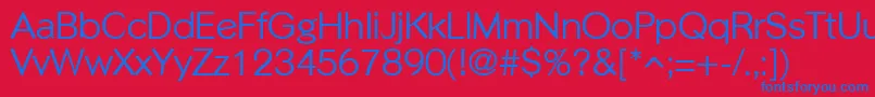 フォントPhinsterRegular – 赤い背景に青い文字