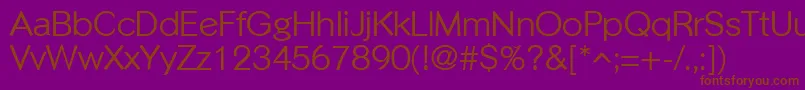 Шрифт PhinsterRegular – коричневые шрифты на фиолетовом фоне