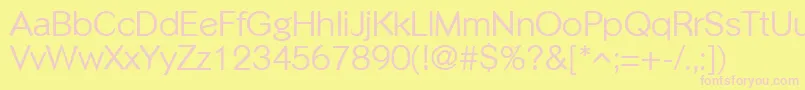 PhinsterRegular Font – Pink Fonts on Yellow Background