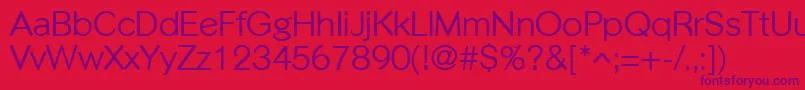 PhinsterRegular Font – Purple Fonts on Red Background