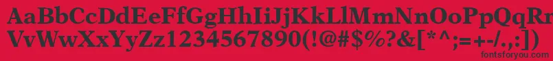 A831RomanBold Font – Black Fonts on Red Background