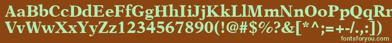 A831RomanBold Font – Green Fonts on Brown Background