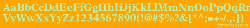 A831RomanBold Font – Green Fonts on Orange Background