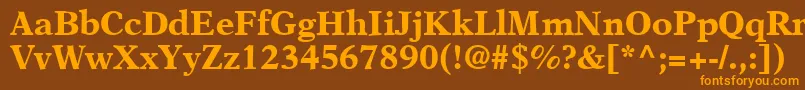 A831RomanBold Font – Orange Fonts on Brown Background