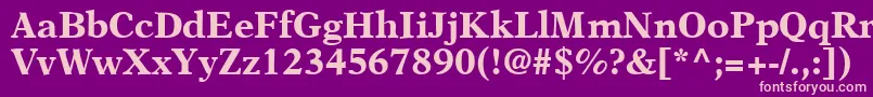 A831RomanBold Font – Pink Fonts on Purple Background