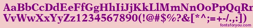 A831RomanBold Font – Purple Fonts on Pink Background