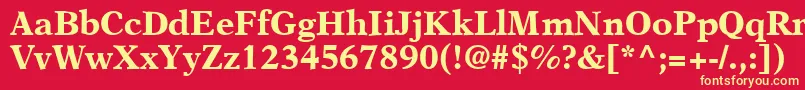 A831RomanBold Font – Yellow Fonts on Red Background