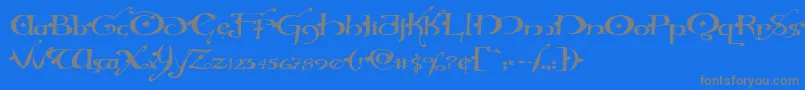 Hollyjinglesolidexpand Font – Gray Fonts on Blue Background