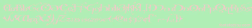 Hollyjinglesolidexpand Font – Pink Fonts on Green Background