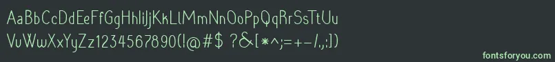 Шрифт Raradolorregular – зелёные шрифты на чёрном фоне