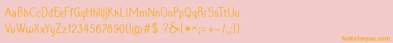 Raradolorregular Font – Orange Fonts on Pink Background