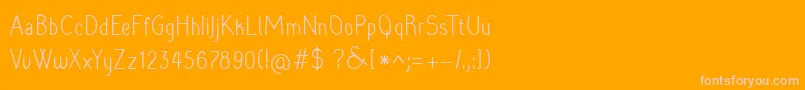 フォントRaradolorregular – オレンジの背景にピンクのフォント