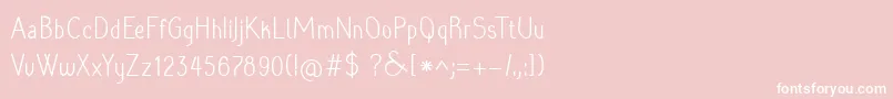 Raradolorregular Font – White Fonts on Pink Background