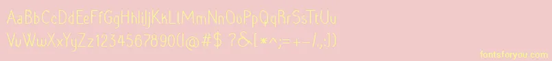 Raradolorregular Font – Yellow Fonts on Pink Background