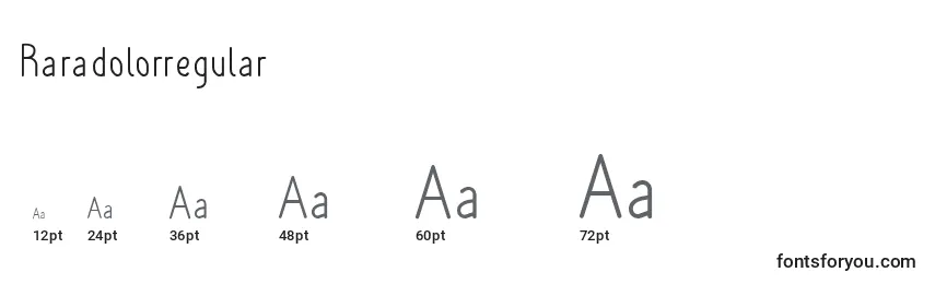 Raradolorregular Font Sizes