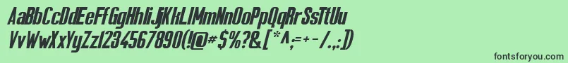 Solesurvivorregular Font – Black Fonts on Green Background