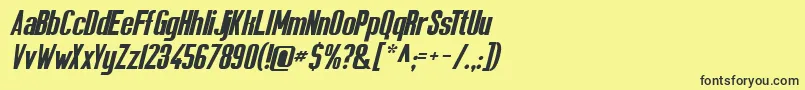 Solesurvivorregular Font – Black Fonts on Yellow Background