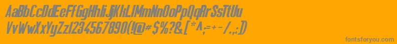 Solesurvivorregular Font – Gray Fonts on Orange Background