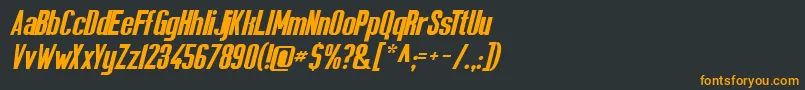 Solesurvivorregular Font – Orange Fonts on Black Background