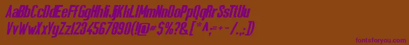 Solesurvivorregular Font – Purple Fonts on Brown Background