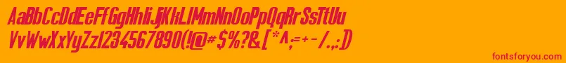 フォントSolesurvivorregular – オレンジの背景に赤い文字