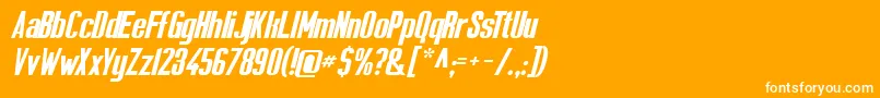 Шрифт Solesurvivorregular – белые шрифты на оранжевом фоне