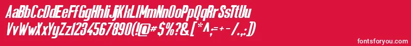 フォントSolesurvivorregular – 赤い背景に白い文字