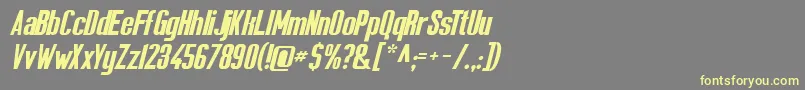 Solesurvivorregular Font – Yellow Fonts on Gray Background