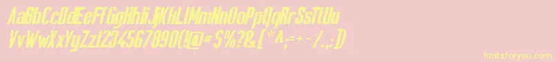 Solesurvivorregular Font – Yellow Fonts on Pink Background