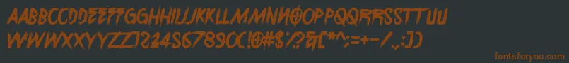 OverdriveSunset-Schriftart – Braune Schriften auf schwarzem Hintergrund