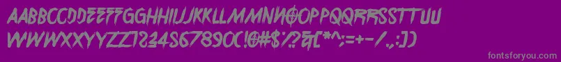 OverdriveSunset-Schriftart – Graue Schriften auf violettem Hintergrund
