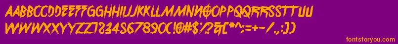 OverdriveSunset Font – Orange Fonts on Purple Background