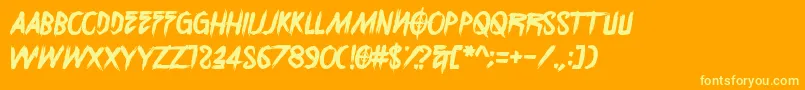 OverdriveSunset Font – Yellow Fonts on Orange Background