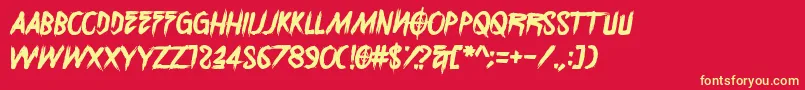 OverdriveSunset Font – Yellow Fonts on Red Background