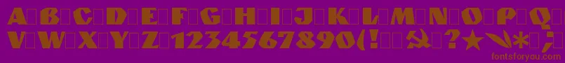 GranitPlain Font – Brown Fonts on Purple Background