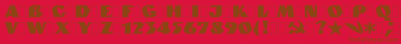 GranitPlain Font – Brown Fonts on Red Background